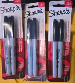 NEW Sharpie Permanent Markers 2-Pack – Black Fine Point