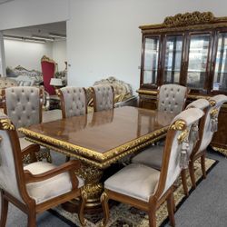 Solid Wood Dining Room Set