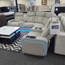 Power Reclining Sectional Sofa with LED Lighting 🚚WE DELIVER🚚