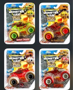 Monster Jam Mud Blasters Color Change 4-Pack