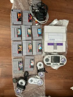 Super Nintendo SNES Console Bundle with Games and SupaBoy *SUNSET RIDERS / X-MEN / & MORE