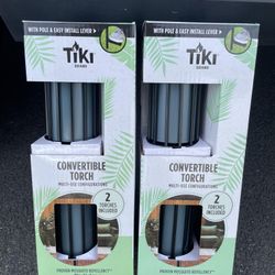 4 Retro Convertible TIKI Torches