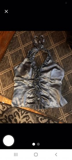 Silver halter top