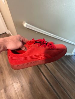 All red puma suede size 9.5