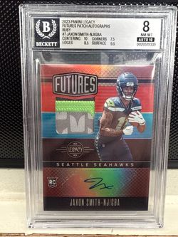 Jaxon Smith-Njigba RC 2023 Panini Legacy Futures Patch Autographs RUBY JSN
