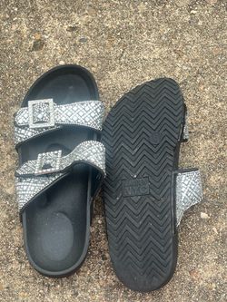Madden NYC Rhinestone Slide Sandals