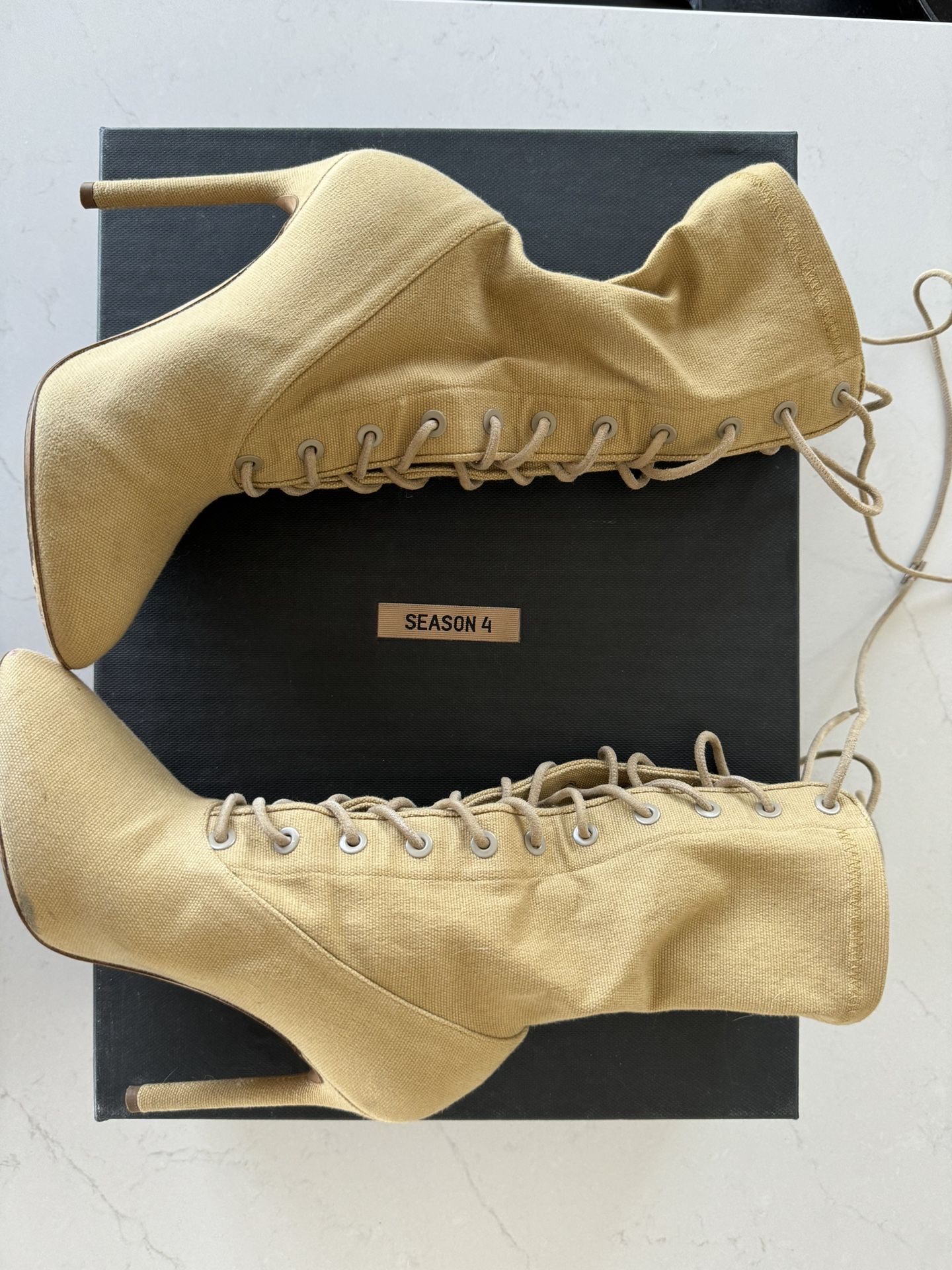 Yeezy Season 4 Dollar Stretch Canvas Lace-up Boot KW3043.059