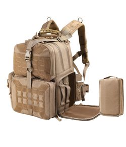 Mochila táctica de rango, bolsa  con 3 estuches de transporte para caza