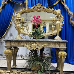 Entry Table With Biggest Mirror 🪞 Set