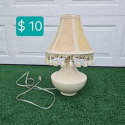 White Lamp with Tassles