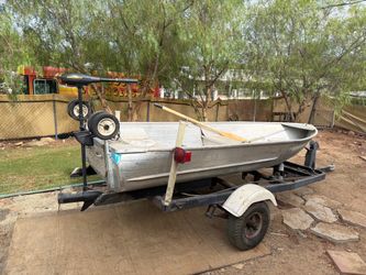 Aluminum boat trailer with electric motor