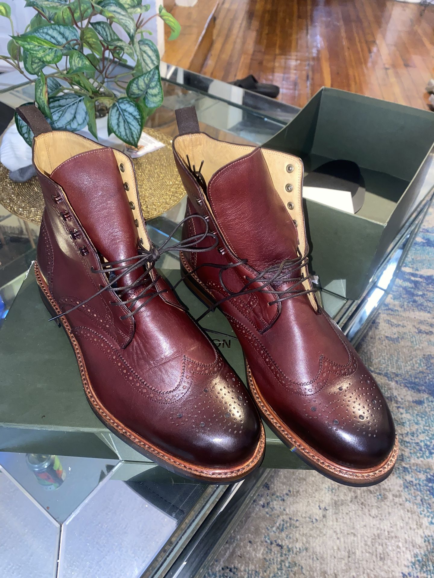 Bennett Simonon Nolan Brogue Red Oak Boots 