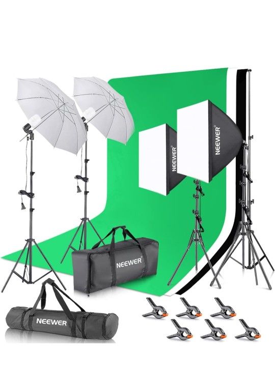 NEEWER Professional Photography Backdrop And Lighting Equipment