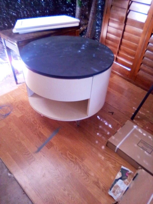 2 round Drawer Tables $60 Obo