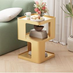 Gold modern metal corner or bedside decorative table