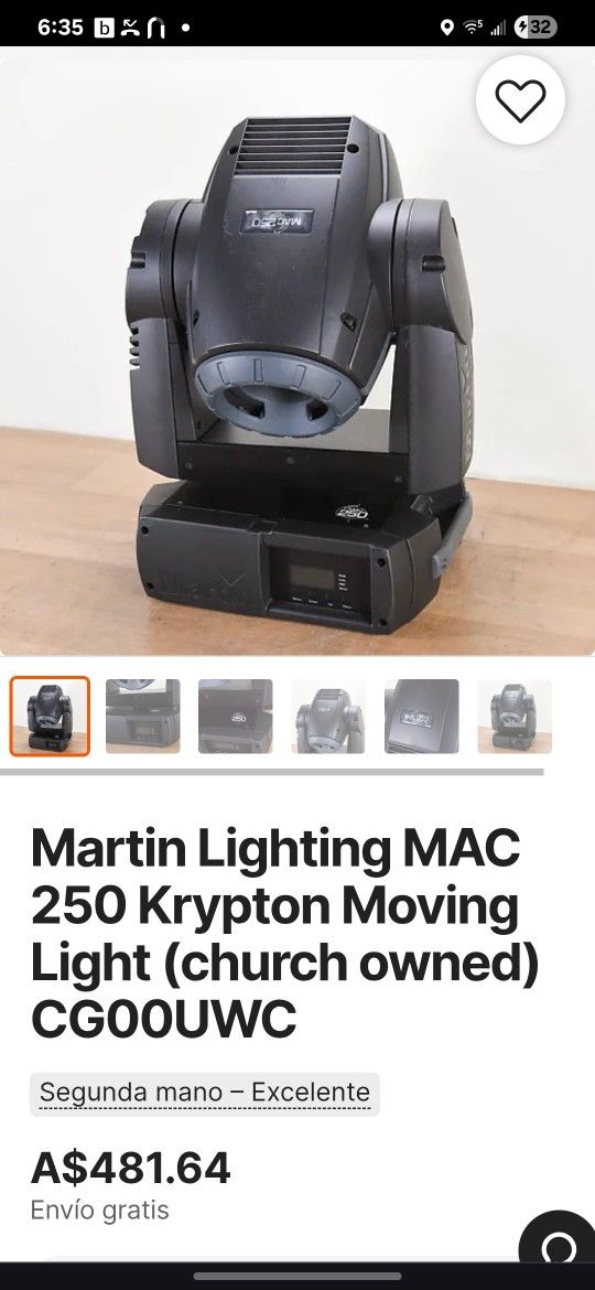 2 Martin Mac 250 Perfect conditions  Dj Lights