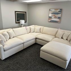 Cream Cloud Sectional In Stock / Shop Without Credit 