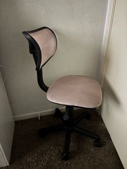 baby pink office/vanity chair
