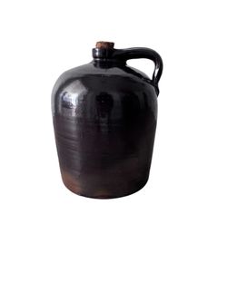 Beehive Shaped Glazed Stoneware Whiskey Jug