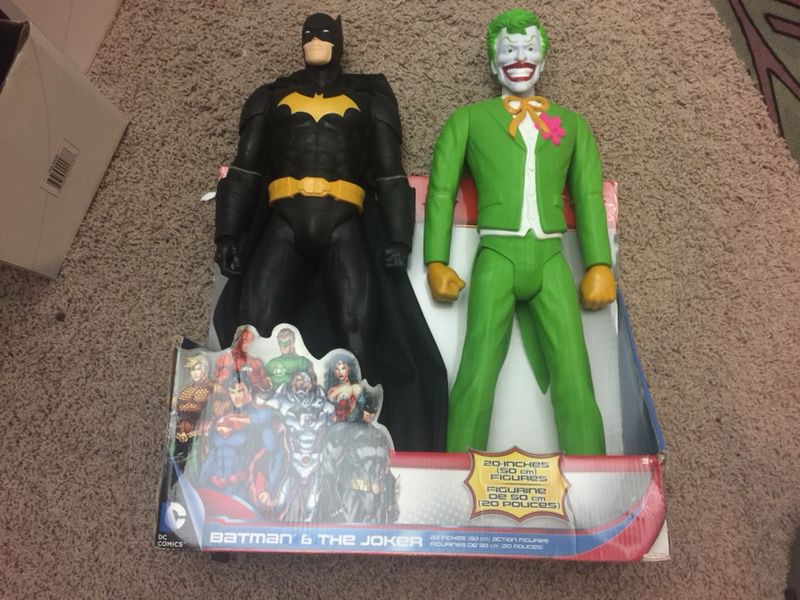 20” large Batman and joker dc collectibles action figure