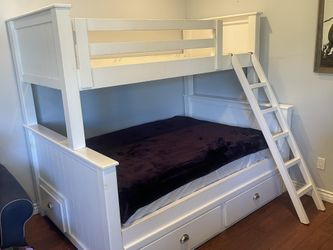 Solid Wood Bunk Bed (bottom Full Size/top Twin