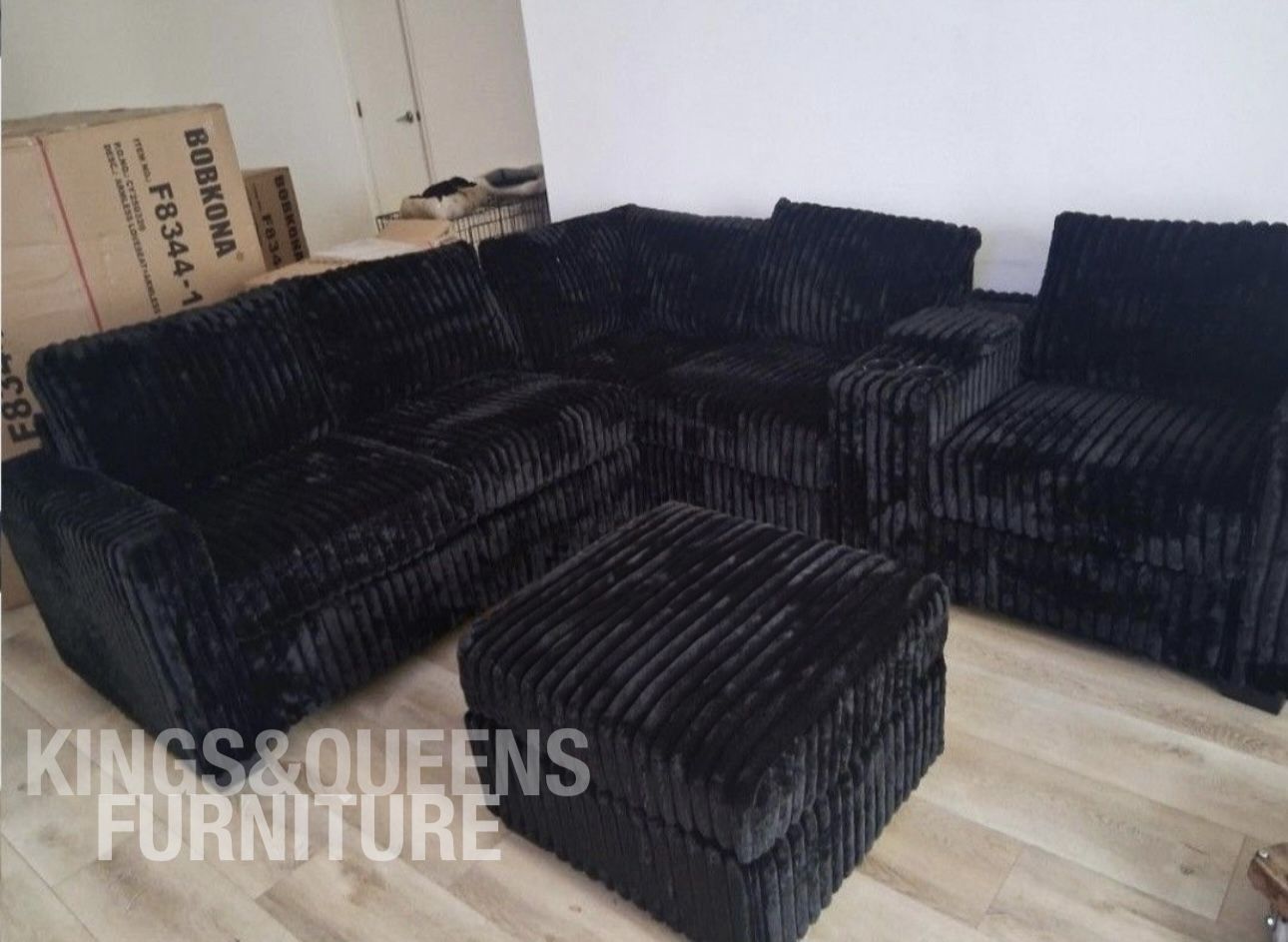 New Black Sectional