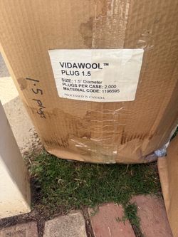 VidaWool 1.5" Rockwool Plugs – Case of 2000