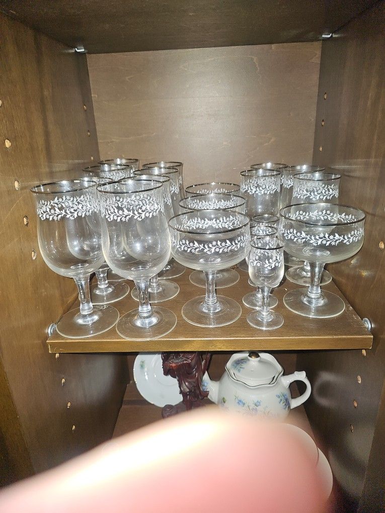 Vintage Wine Glasses 