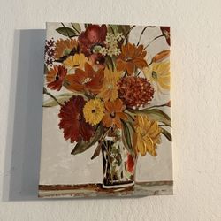 Flower canvas painting