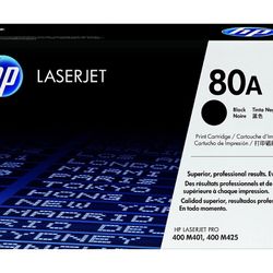 HP 80A Black Toner Cartridge, CF280A