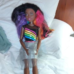 Mattel African American Rainbow Best Friend Barbie Doll