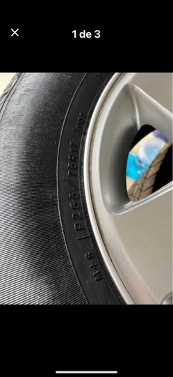5 tires and rim 255/75R17