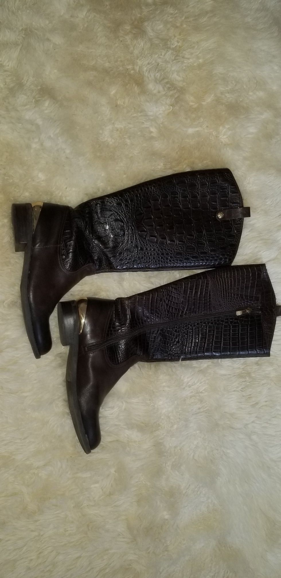 Vince Camuto Crocodile Leather Boots 8M