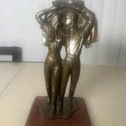 Vintage Young Love Couple Resin Statue Man & Woman 12. Used in good condition..  