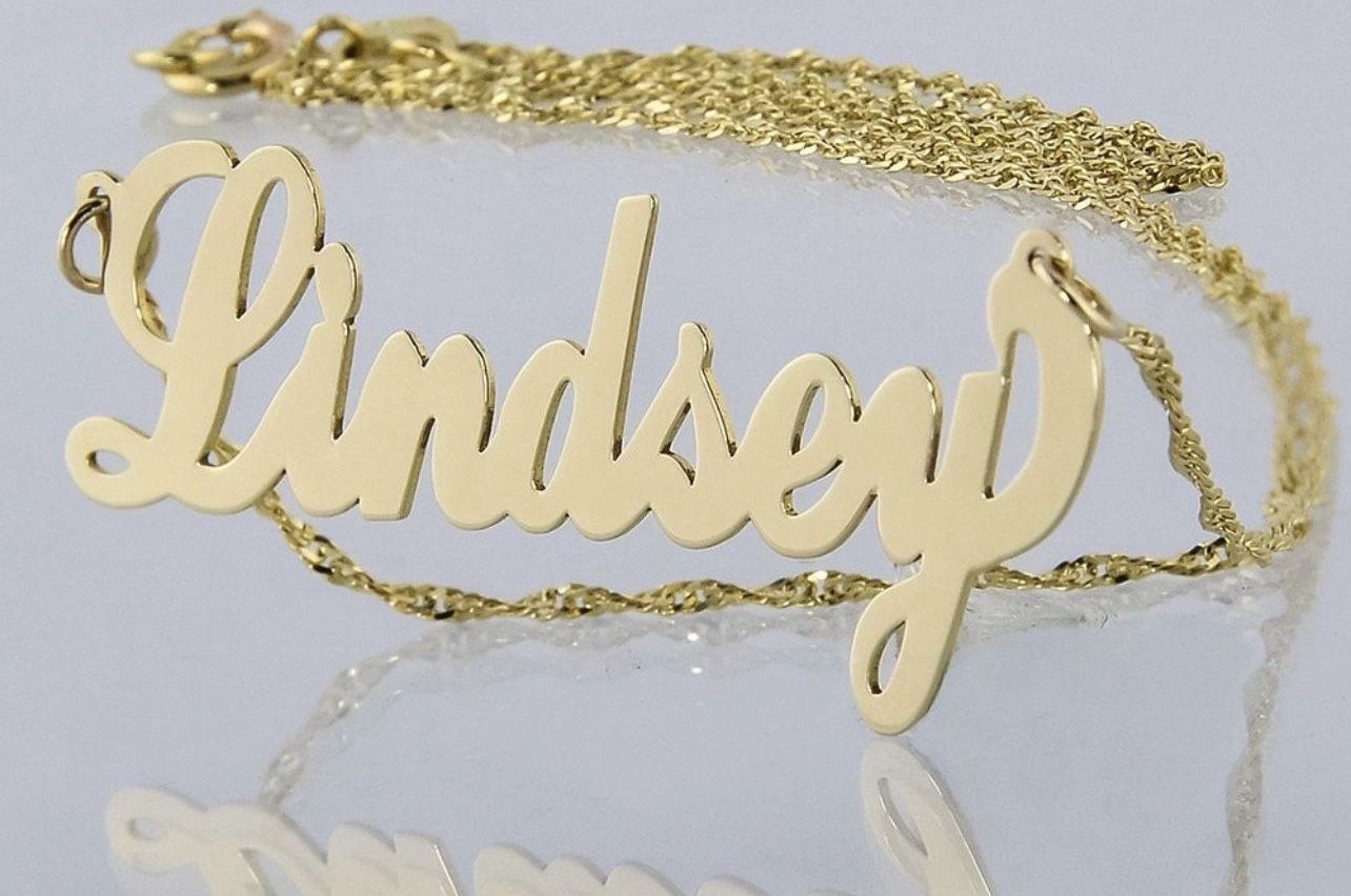 Custom Personalized 14k Gold Name Necklace