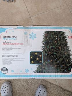 Martha Stewart Living 7.5 ft Pre-Lit Royal Douglas Fir Tree