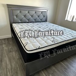 NEW KING BED FRAME WITH MATTRESS