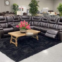 🎖ASK DISCOUNT COUPON`sofa Couch Loveseat living room set sleeper recliner daybed futon options ¤
Warn Brown Power Reclining Sectional 