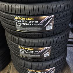 245/45/17  Blackhawk tires 🛞