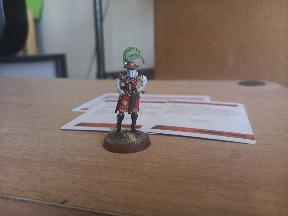 Warhammer Rogue Trader Elucia Vhane Painted Miniature With Cards