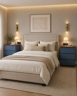 Nightstands Set of 2, Nightstand with 3 Drawers for Bedroom
Nightstand Set of 2 for Bedroom, Handless Bedside Table with Silent Design, Side End Table
