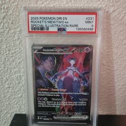 Destined Rivals Team Rockets Mewtwo EX SIR 231/182 Mint PSA 9