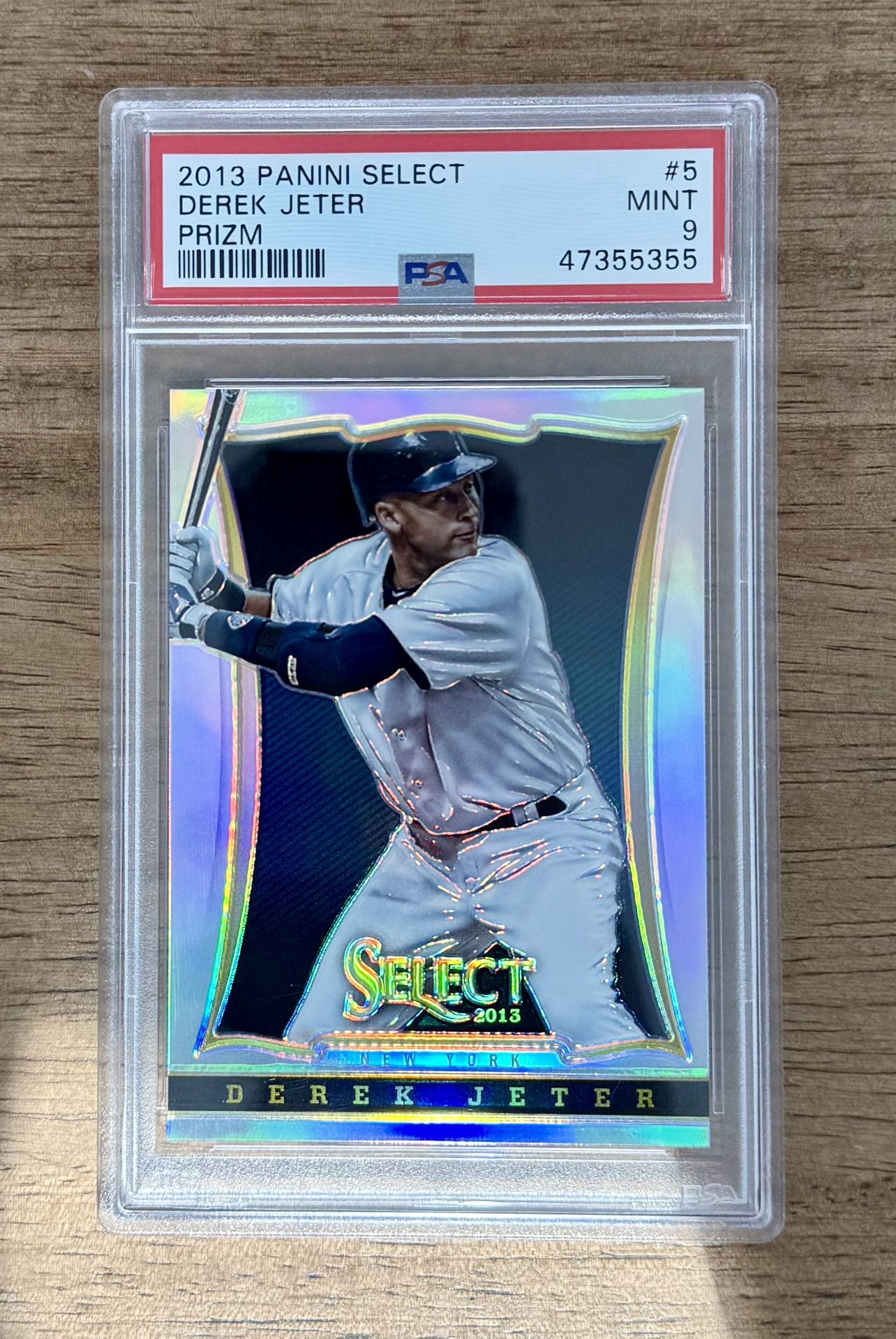 2013 Panini Select DEREK JETER Prizm Holo #5 PSA 9 New York Yankees Low Pop