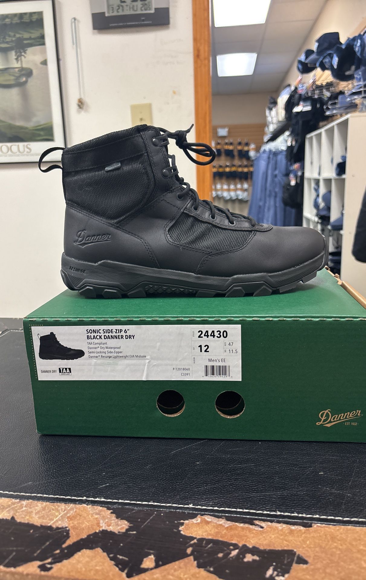 Danner Sonic Dry Side Zip Size 12