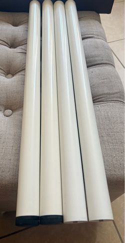 white ikea screw on metal legs