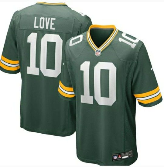 New! Men's Green Bay Packers Jordan Love Green Player Game Jersey XL