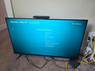 Hisense 43" Roku Smart TV (7 Series) – $150 OBO