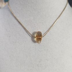 New Stainless Steel Citrine Necklace