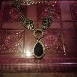 Silver Angel Wings Necklace For Sale.