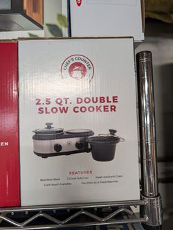 chefs counter 2.5 double slow cooker